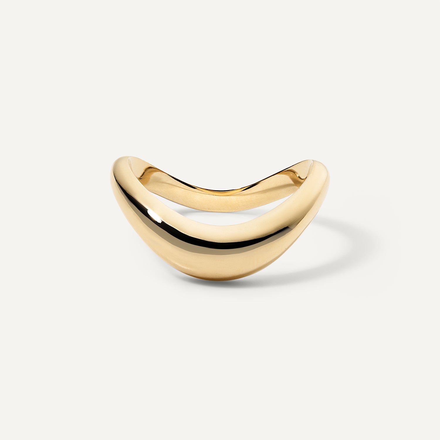 ゴールドドーム型リング Curved Dome Ring – Her Rock