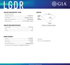 GIA pear lab diamond report