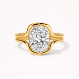 The Split Shank Semi Bezel Oval