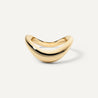 14k gold curved dome ring
