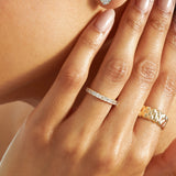 Asscher Bezel 3/4 Band