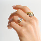 Marquise Bezel E/W 3/4 Band