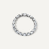 Emerald East West "U" Prong Eternity band