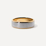 Yellow Gold with Brushed White Gold Inlay