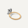 Radiant lab diamond engagement ring.