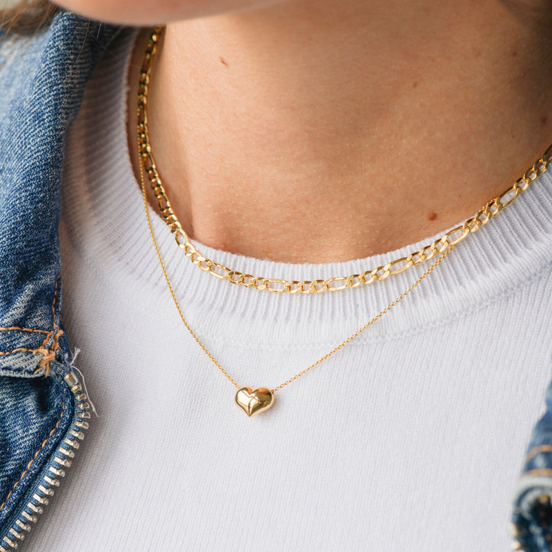 14k Gold Figaro Chain Necklace