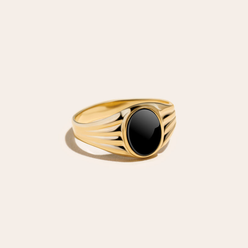 Oval Onyx Signet Ring