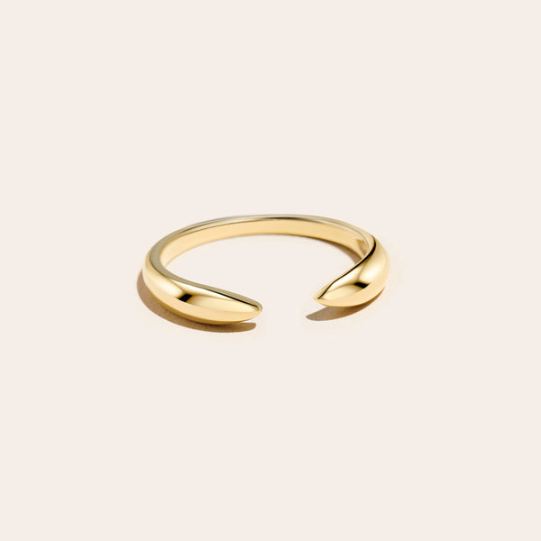 Petite 14k gold claw ring