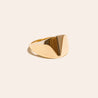 14k Yellow Gold Flat Dome Ring