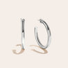 14k gold large tube hoop earrings