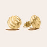 14k yellow gold knotted stud earrings
