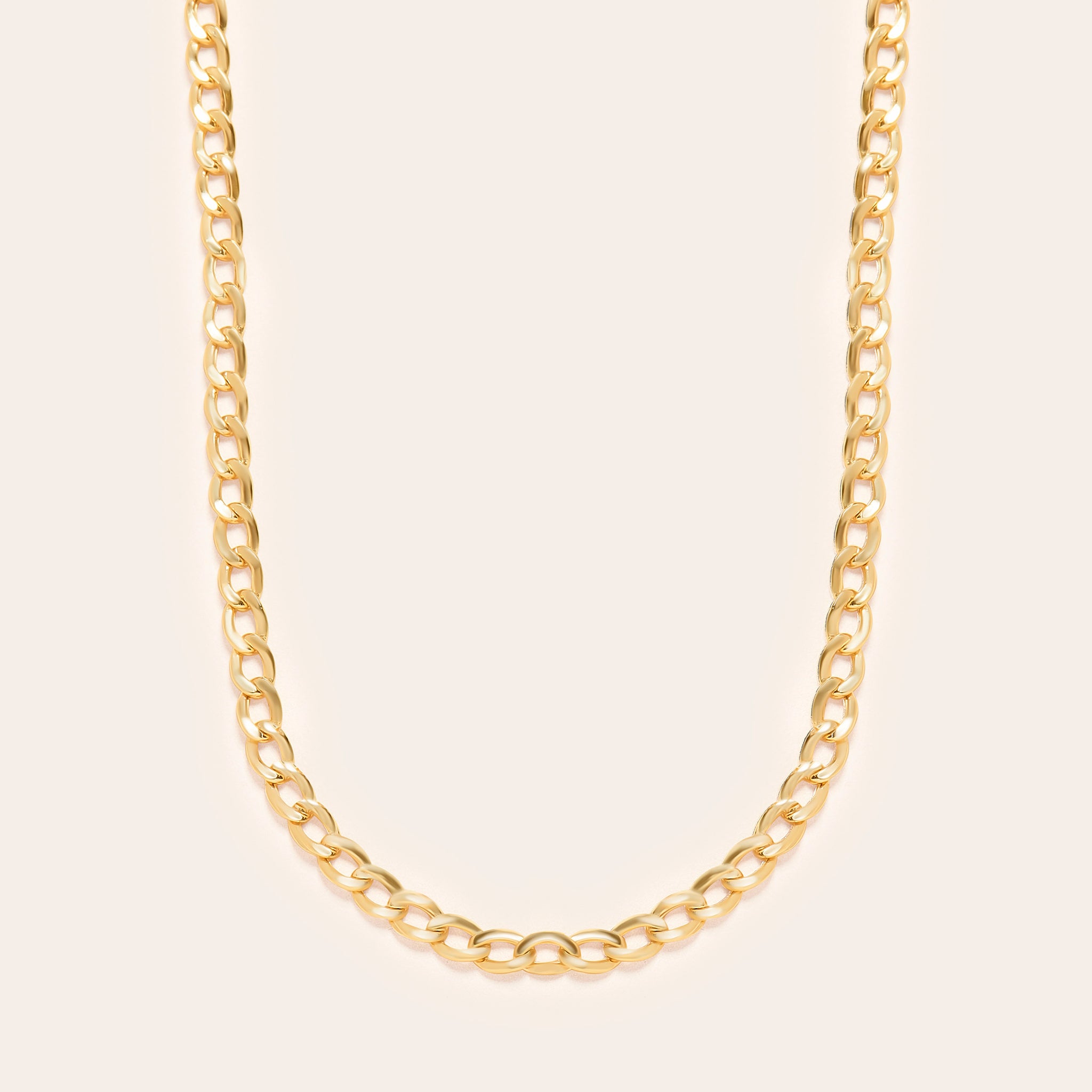 14k yellow gold Cuban chain necklace