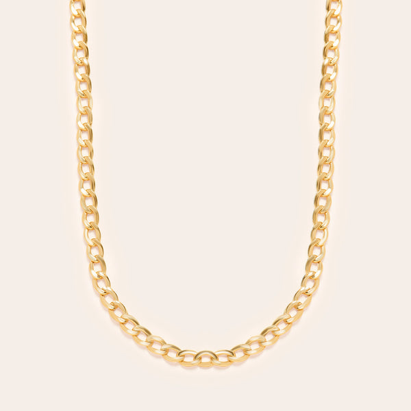 14k yellow gold Cuban chain necklace