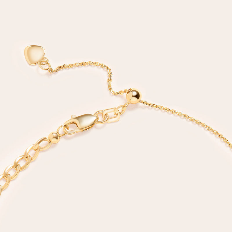 14k yellow gold Cuban chain necklace closure